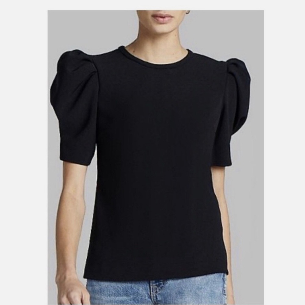 A.L.C. Black Puff Sleeve Blouse